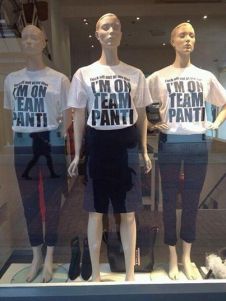 I'm On Team Panti t-shirts on sale in a shop in Dublin